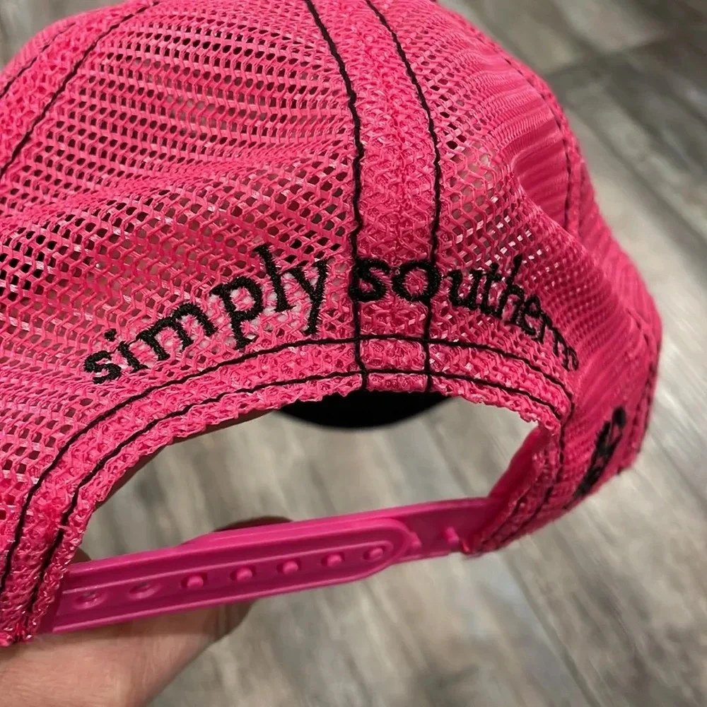 SIMPLY SOUTHERN Baseball Cap Hat Ladies Pink Adjustable Trucker